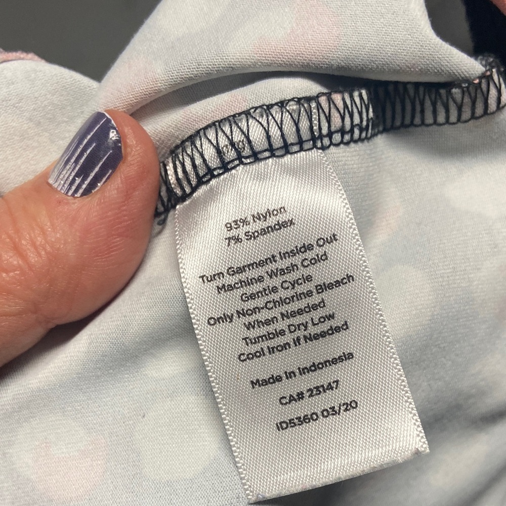 Talbots Black White Rose Polka Dot Blouse Faux wrap flattering sexy MED - Picture 6 of 6